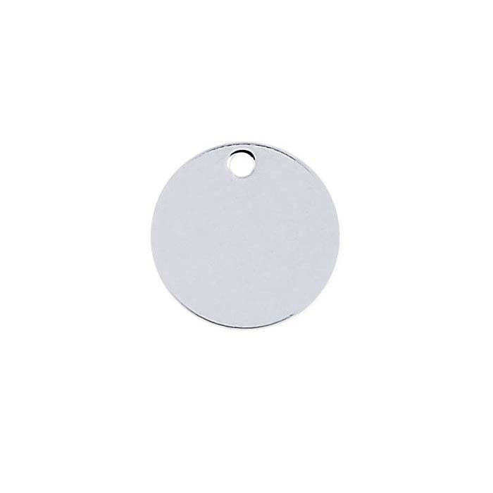 Sterling silver 925 round disk that can be hand stamped with an initial or symbol