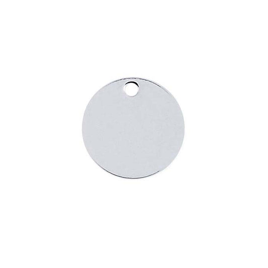 Sterling silver 925 round disk that can be hand stamped with an initial or symbol