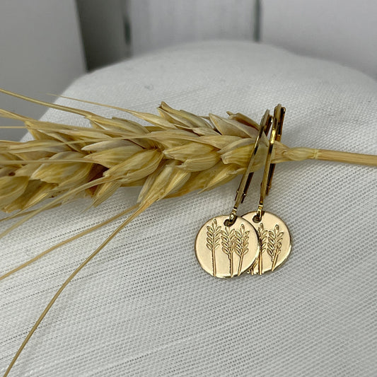 Mini Wheat Earrings