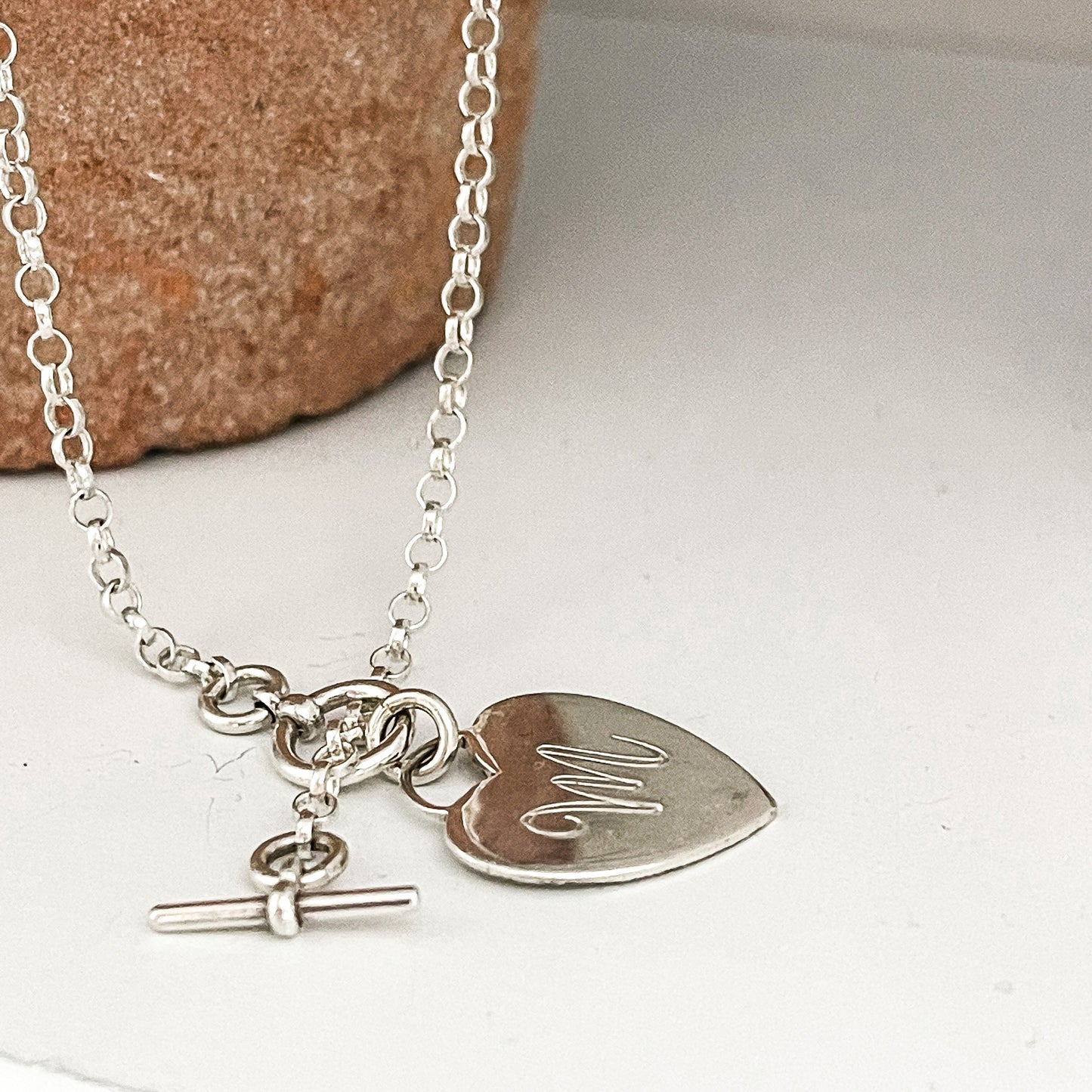 Inscribed Toggle Necklace