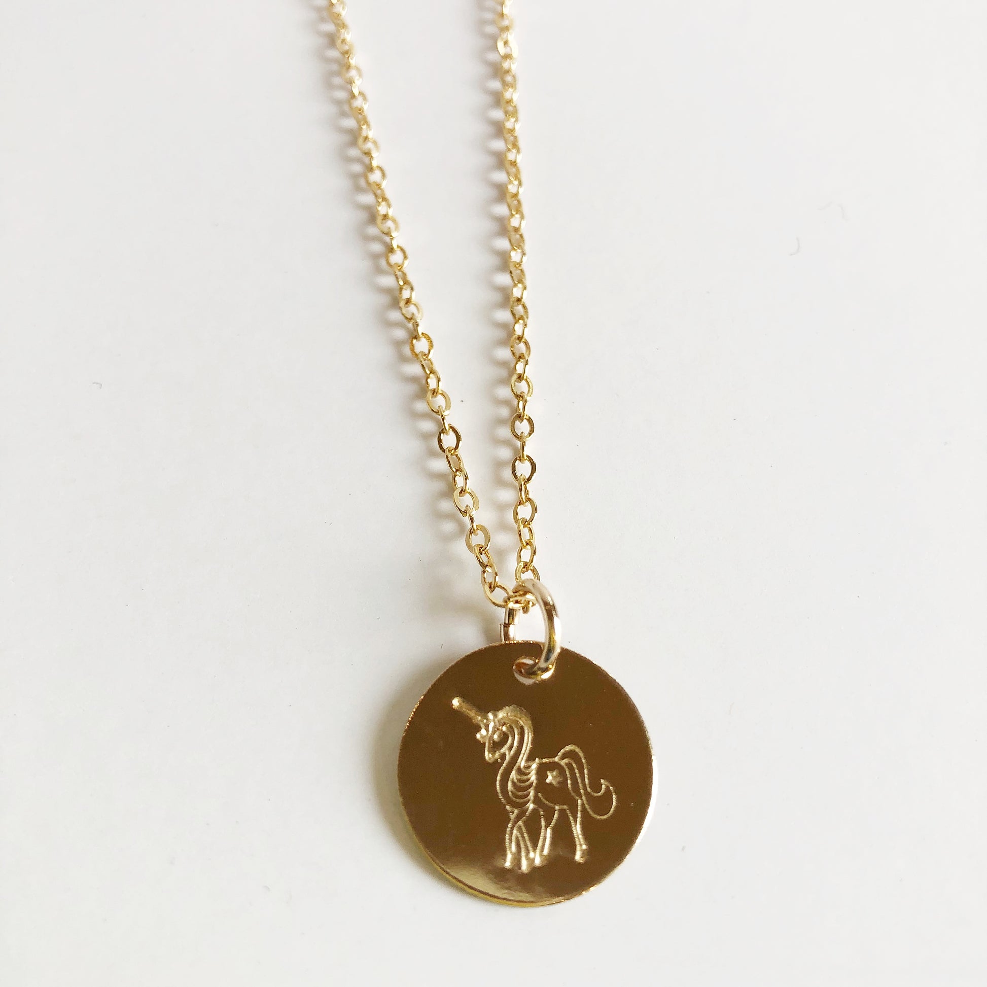 Marni LuHu Gold  Unicorn Necklace