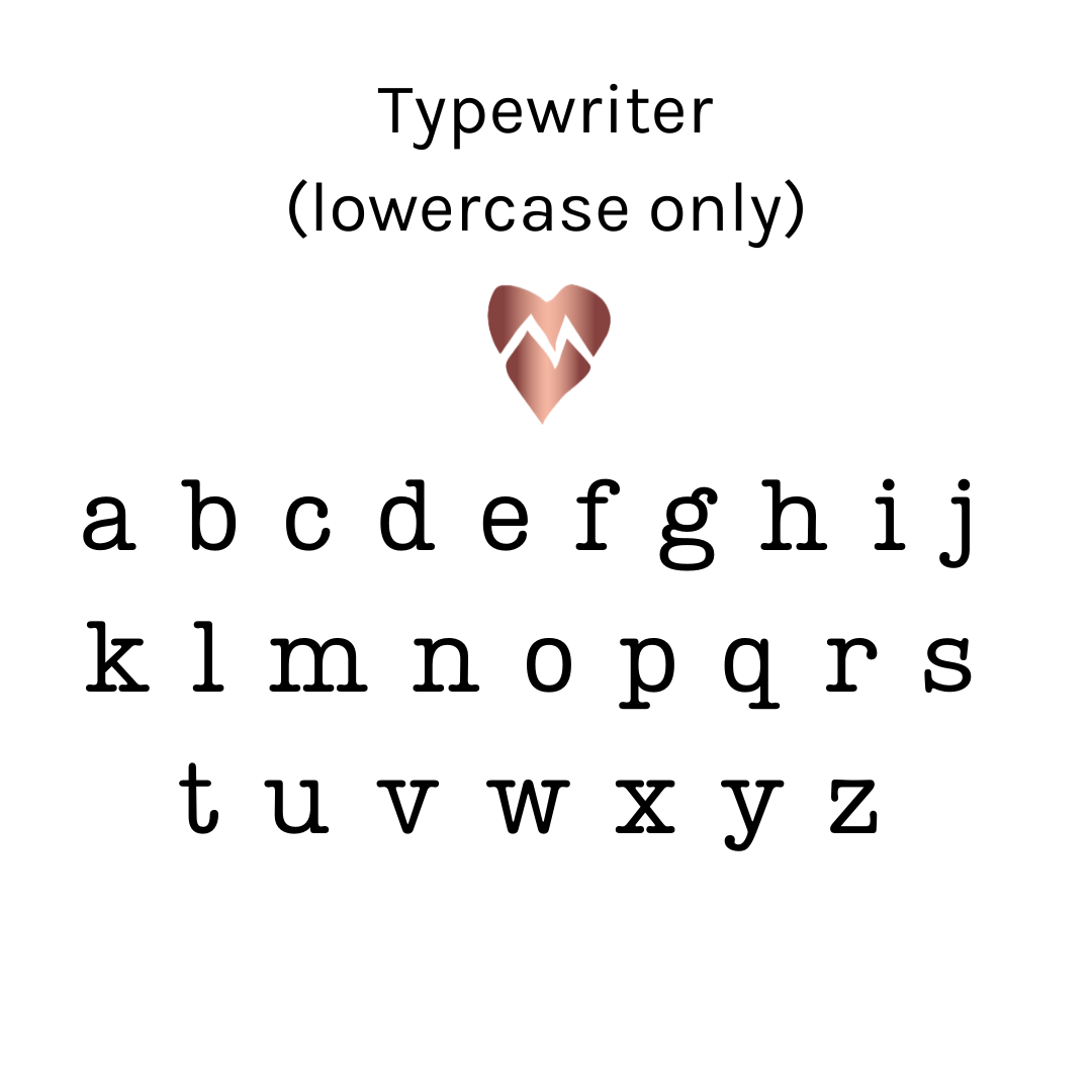 Marni LuHu Designs | Type\writer lowercase font style