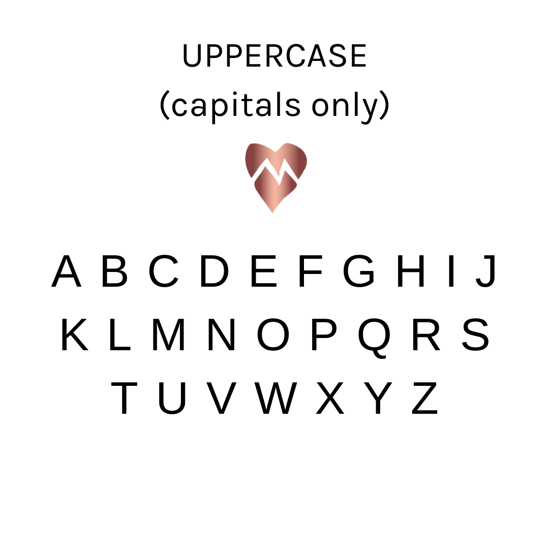 Marni LuHu Designs | Uppercase font style sample