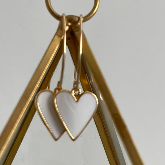 Enamel Heart Earrings