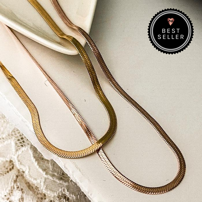 Gold plated herringbone chain online